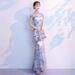 Elegant Chinese Qipao Dress Modern Long Cheongsam Retro Floral Print Women's Fashion Dress_ecoleips.com