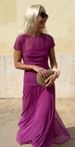 Women's Clothing Women's Spring And Summer New Mesh Round Neck Short Sleeves Perspective Large Swing Hip Wrapped Pleated Dress_ecoleips.com