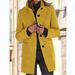 Vintage Wool Blend Coat – Fall/Winter Women’s Stand Collar Button Jacket (Navy/Beige/Caramel, S-5XL)_ecoleips.com