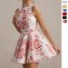 Women's Tie Waist Printed Midi Dress Suspender Summer Spring_ecoleips.com