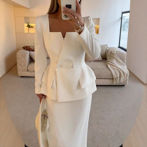 Women's Autumn/Winter Casual Loose Two Piece Set Long Sleeved Fashion Commuter With Pockets_ecoleips.com