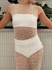 Sexy Pearls Perspective Long Dresses Women Chic Beach Sleeveless Hollow O-neck Slim Maxi Dress Lady 2025 Summer Party Holiday_ecoleips.com