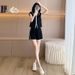 Women's Clothing Summer New Style Hooded Slim Short Sleeve High Waist Shorts Two Piece Suit_ecoleips.com