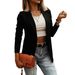 W6906 European American Fashion Women's Clothing Autumn And Winter Casual Solid Color Blazer_ecoleips.com