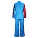 Women's Clothing Spring And Autumn Women's Clothing V Neck Single Button Placket Casual Suit Trousers Two Piece Suit_ecoleips.com