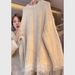 girl French Sweet Bow Sweater Lazy Women's Autumn Winter Outfit 2025 Lace Patchwork Knitted Loose Top_ecoleips.com