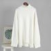 girl 2025 Autumn Winter New High Neck Loose Sweater For Women Lazy Style Basic Multi-color Pullover Knitwear Wholesale_ecoleips.com