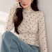 2025 #Selection Of High-Quality Products # Women's Floral 2025 Autumn Winter New Long Sleeved Top With A High Collar Base_ecoleips.com