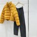 girl Girl Girl 90 White Duck Ribbed Down Jacket For Women Winter 2025 New Style Zero Pressure Comfortable Warm Versatile Short Stand_ecoleips.com