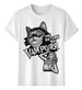 Women's T-Shirts T-shirt Muscle Freaks Vampurr Cat Horror Style Vampires_ecoleips.com
