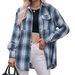 Aria Basics Aria Basics 2024 Women's Fall/Winter New Collection: Cross-Border European And American Casual Fashion Oversize Loose Plaid_ecoleips.com
