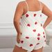 Women's Plus Size Floral Print Pajama Set Sleeveless Camisole & Shorts Comfortable Nightwear Loungewear For Curvy Figures 1XL 2XL 3XL 4XL 5XL_ecoleips.com