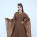 Voya Women's Elegant Satin & Chiffon Two-Piece Set – Layered Overlay Maxi Dress For Wedding Guests & Evening Galas (Plus Size)_ecoleips.com