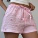 Sexy Pink Shorts Summer Holiday Style Beach Pants Polyester Wide Leg Hot Pants Women_ecoleips.com