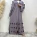 Muslim Fashion Women's Loose Cardigan With 3D Floral Tie Robe 1623_ecoleips.com