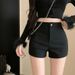 Women's High-Waisted Stretch Denim Shorts - Black Summer Slimming Hot Pants With Butt-Lifting Design | Sizes S-2XL_ecoleips.com