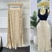 Elegant A-Line Midi Skirt For Women | Stretchy Waist Flowy Swing Skirt With Polka Dots & Pleats, Casual To Dressy_ecoleips.com