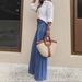 Retro Flared Jeans For Women - High Waist Vintage Denim Pants With Distressed Wash, 70s Inspired Wide Leg Bell Bottoms_ecoleips.com