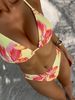 Sexy Printed Bikini Strappy Triangle Cup Swimsuit For Women Style Beach Vacation Wear_ecoleips.com