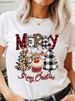 European And American Cross-border Foreign Trade Women's Clothing Christmas-themed Round-neck Printed Short-sleeve_ecoleips.com