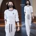 Women's European Station Casual Sportswear Suits Loose Fashion Round Neck Sweatshirt Wide Leg Trousers Two Piece Set Spring Autumn Trendy_ecoleips.com