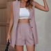 Women's Clothing Sleeveless Tops And Shorts Set_ecoleips.com