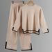 New European American Cross-border Home Wear Set, 2-piece Long-sleeve Knitted Sweater Top And Wide-leg Pants Casual Set_ecoleips.com