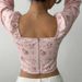 Women's French Style Floral Pullover Shirt Long Sleeved Casual Elegant Fashion Blouse for Autumn Spring Thin Polyester_ecoleips.com