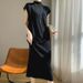 ng2510292 Women's Half-Turtleneck Sleeveless Knit 2025 Autumn/Winter Elegant Mid-Length Over-the-Knee Warm Sweater Dress_ecoleips.com