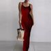 Women's Clothing Women's Tight Long Skirt Sexy Slim Sleeveless Temperament Dress_ecoleips.com