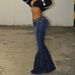 American Retro Vintage Hot Girl Bell-Bottom Versatile Stretch Low-Waist Slim-Fit Slimming Jeans Long Pants For_ecoleips.com