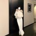 girl Girl Girl In Stock 2025 Autumn Winter New Small Warm Pack Hooded Fur Collar White Duck Waist-Cinching Down Jacket Thickened Coat_ecoleips.com