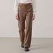 Cross-border Ins American Retro Brown Reverse-wear Patchwork Jeans, Stylish High-waisted Straight Wide-leg Loose Long_ecoleips.com
