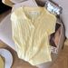 Women's Clothing Women's T Summer New Polo Collar Sleeveless Vest Top T Shirt Ice Silk Sweater Female_ecoleips.com
