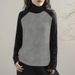Unique Color-Blocked German Velvet Turtleneck Base Shirt For Women, Stylish And Youthful, 2026 Autumn/Winter Korean Long_ecoleips.com