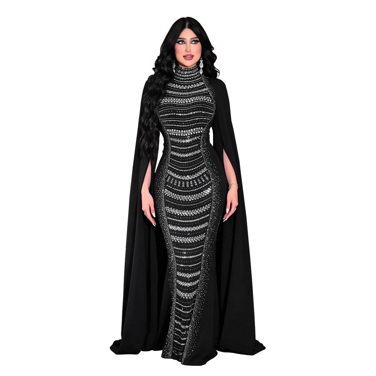Fashion Women's Elegant Rhinestone Bubble Dress Women's Clothing_ecoleips.com