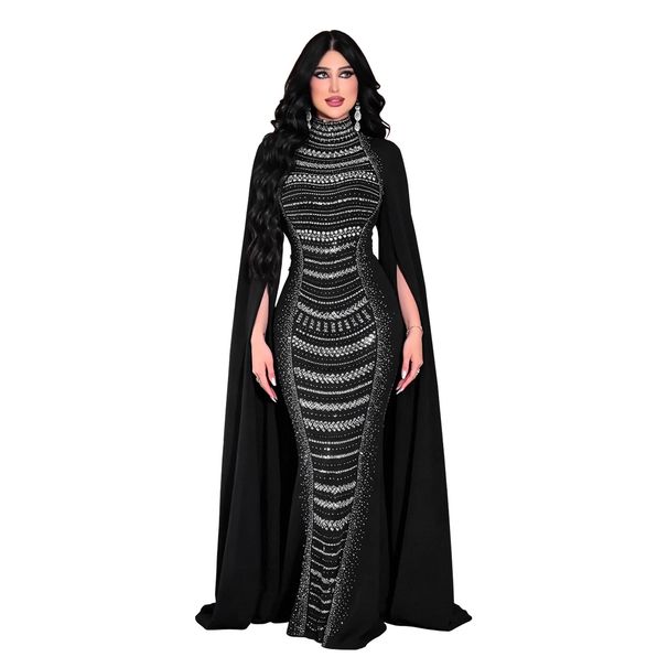 Fashion Women's Elegant Rhinestone Bubble Dress Women's Clothing_ecoleips.com