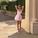 Women's Fashion Satin Short Dress European American Style Sweet Suspender Solid Color Princess Sexy Back_ecoleips.com