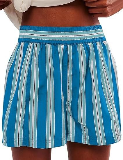 Aria Basics Aria Basics 2025 Summer New European And American Fahion Women' Peronalized Direct Print Striped Looe Caual Cotton_ecoleips.com