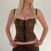 51438 Cross-Border Sexy Women's New Product Ribbon Button Sleeveless Hollow Leopard Print Backless Slimming European And_ecoleips.com