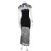 Spring New Women's Sleeveless Strapless Long Dress Lace Trimmed Slim Fit Elegant Bodycon Skirt_ecoleips.com