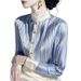 Apricot Striped Unique Beautiful High-end Light Luxury French Stand Collar Base Shirt For Women 2025 Spring_ecoleips.com