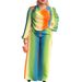 Women's Clothing Printed Swing Collar Wide Leg Pants Suit_ecoleips.com