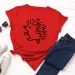 100% Cotton Women T-shirts Cute Hedgehog Printed Graphic T Shirts Woman Short Sleeve Tees Top Female Clothing Ladies Tshirt_ecoleips.com