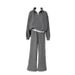 Women's Half-Zip Stand Collar Sweatshirt & Jogger Set – Minimalist Pullover Hoodie & Straight-Leg Pants (M-XXL)_ecoleips.com