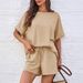 2026 Independent Station Summer European And American Hot-Selling Batwing Short-Sleeve T-Shirt Drawstring Shorts_ecoleips.com