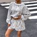 Women's Clothing Printed Long-Sleeved Suit Casual Street Fashion American Style Spring/Summer Pant Set Hot Selling_ecoleips.com