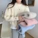 Women's Korean Style Casual Loose Knit Sweater Lantern Sleeve Soft Chic Design Pullover for Autumn Winter_ecoleips.com