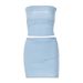 2025 New Summer Fashion Casual Off-Shoulder Slim Fit Short Skirt Set For Women_ecoleips.com