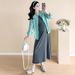 Autumn New Korean Fashion Shirt + Loose Dress Two-Piece Set For Pregnant Women_ecoleips.com